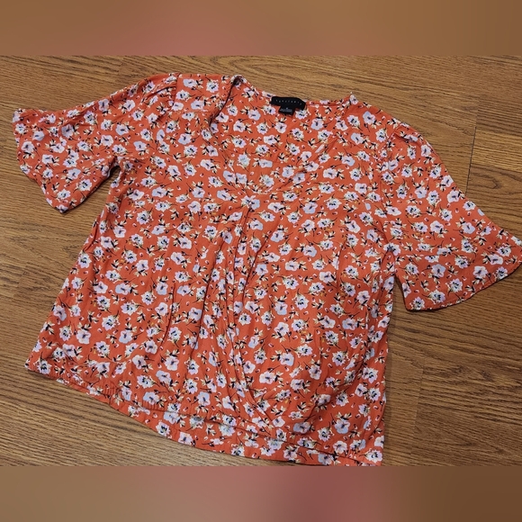 Sanctuary Floral Orange Women's Top Size M - Picture 2 of 5